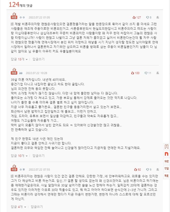 곧 39살 되는 노처녀가 알려주는 비혼 현실