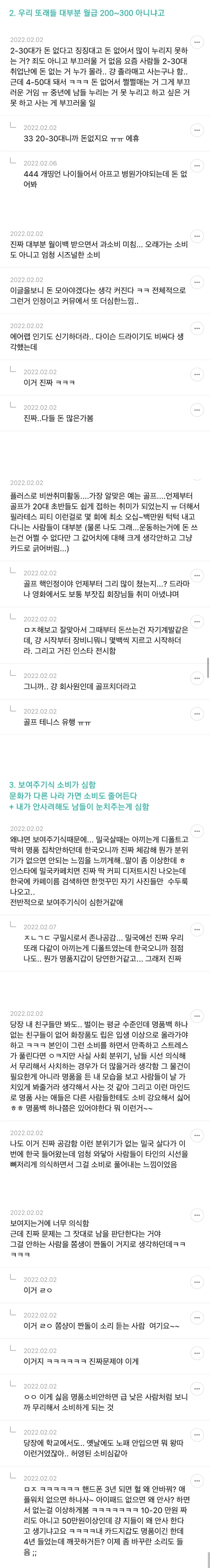 요즘 진짜 사람들 소비수준 심각하게 높아졌다고 생각하는 달글