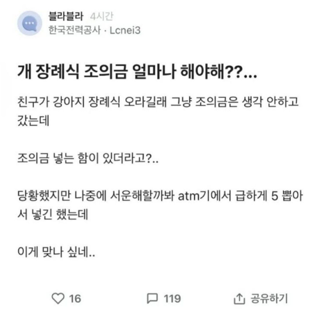 개 장례식장 근황