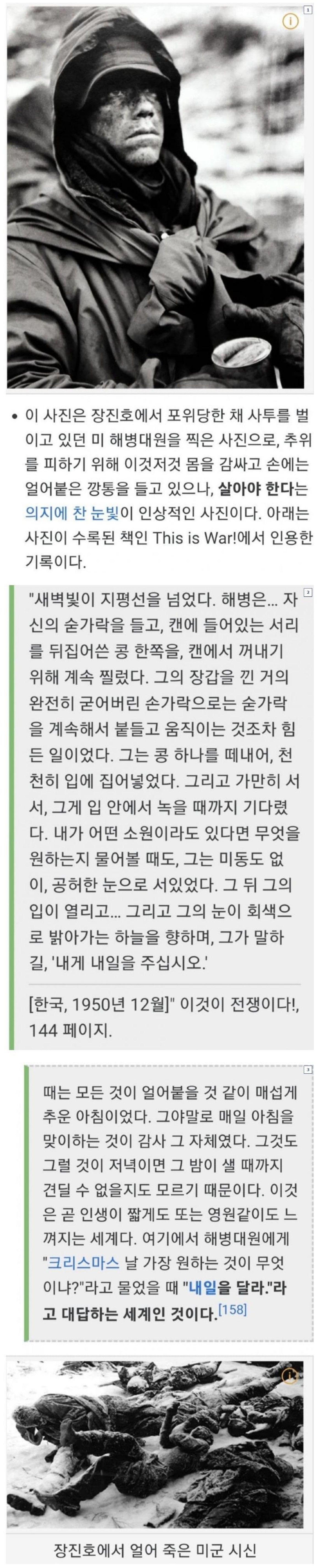 한국전쟁 장진호, 미군 사진