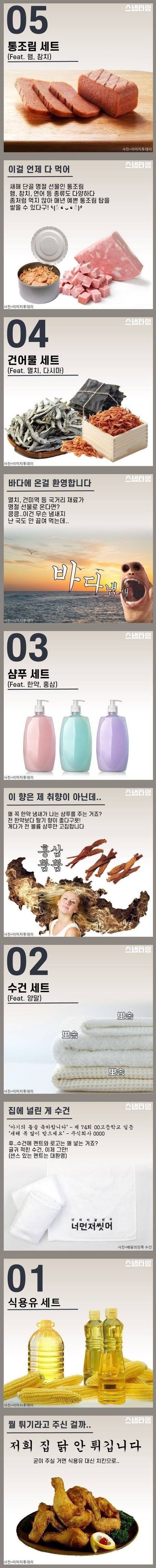 불호가 많다는 선물세트.