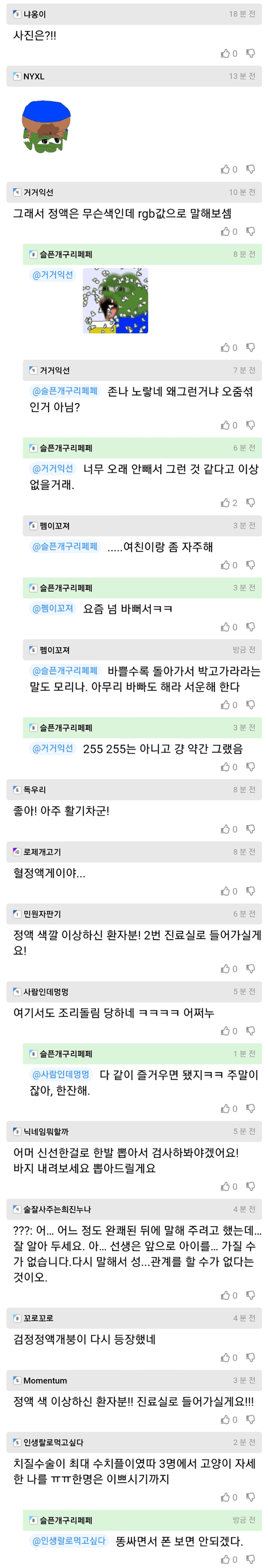 병원에서 공개 수치플 당했다