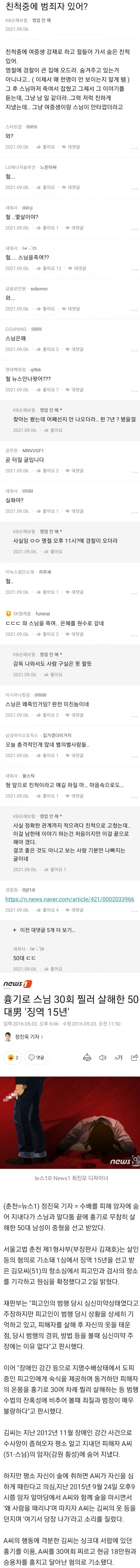 친척 중에 범죄자 있어