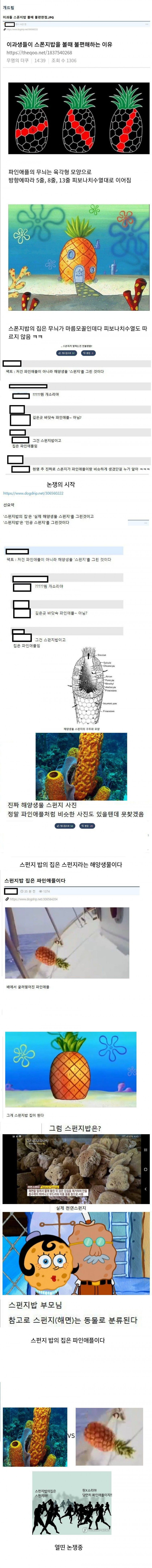 스펀지밥 의외의 논쟁거리