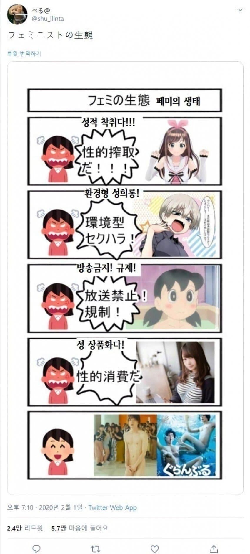 일본에서의 페미 인식