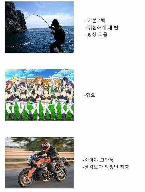 남자 취미별 취급