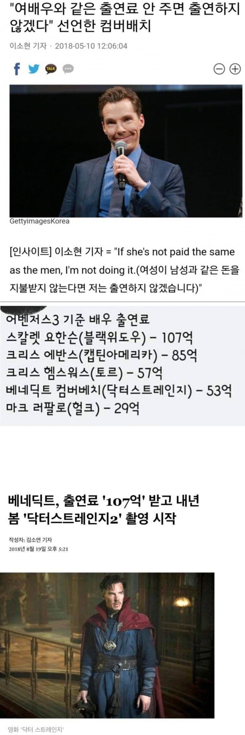 양성평등 선언한 배우