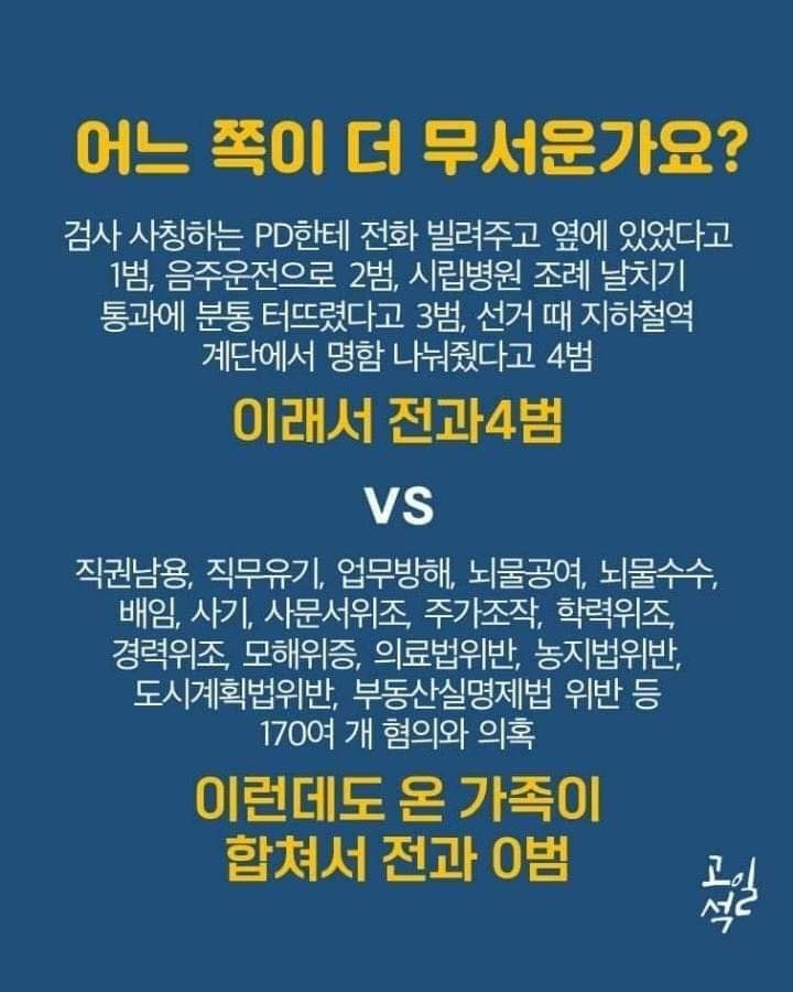 전과4범 vs 전과0범