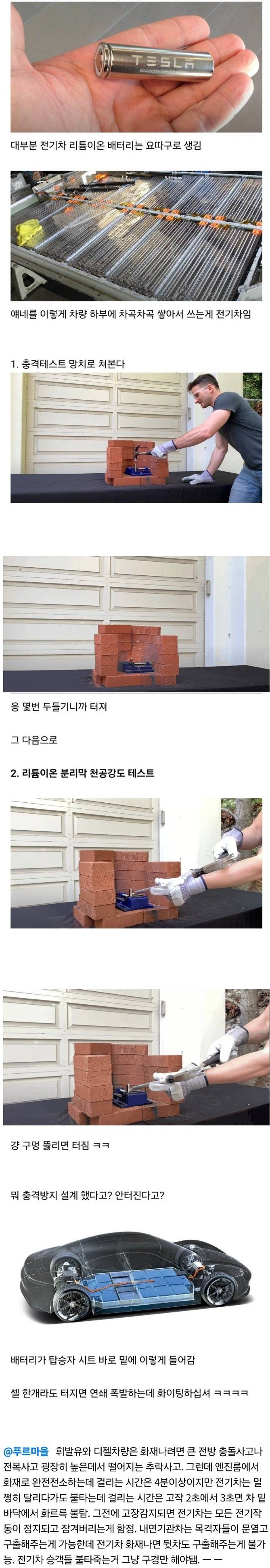 전기차가 터지는 기본 원리