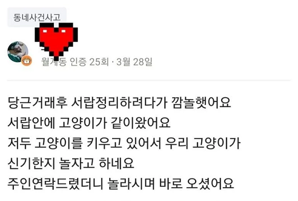 당근 서랍 거래에 같이 온 것.