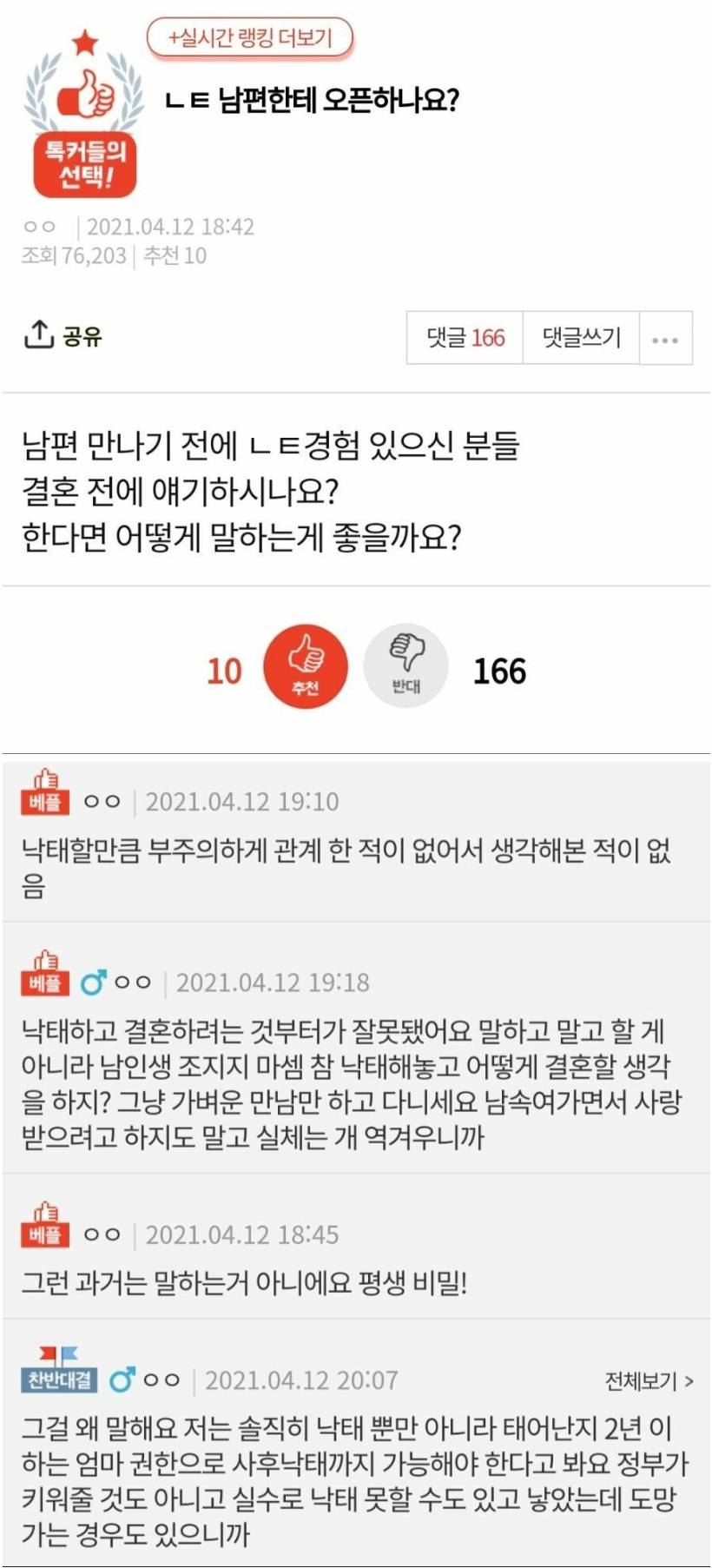 남편에게 말해야 할까요?