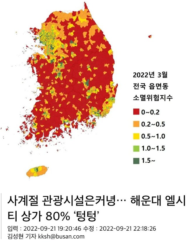 국내 인구 자연 감소