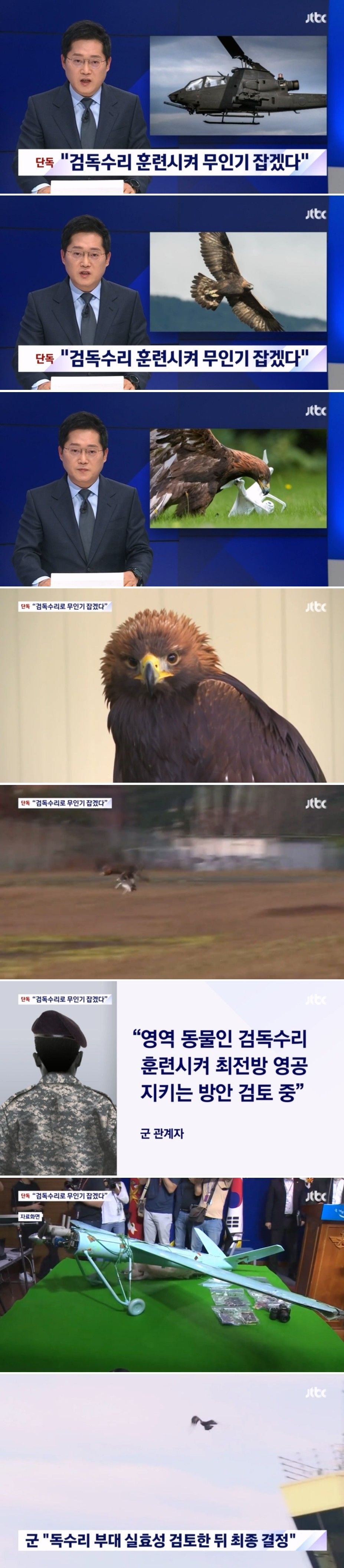 첨단무기 대신 '검독수리' 투입해 북 무인기 잡는다