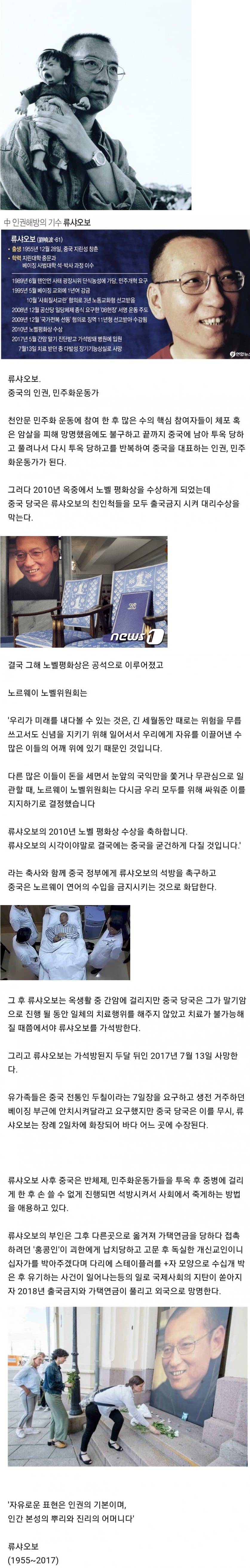 노벨평화상 받은 중국인