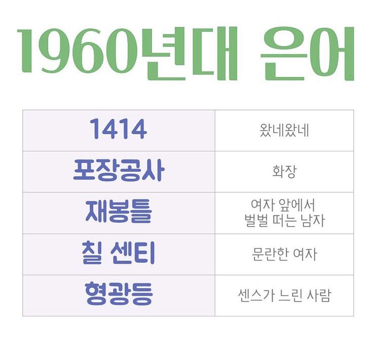 1960대 은어