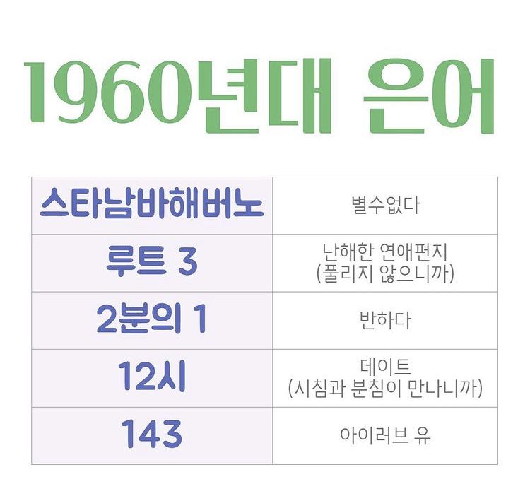 1960대 은어