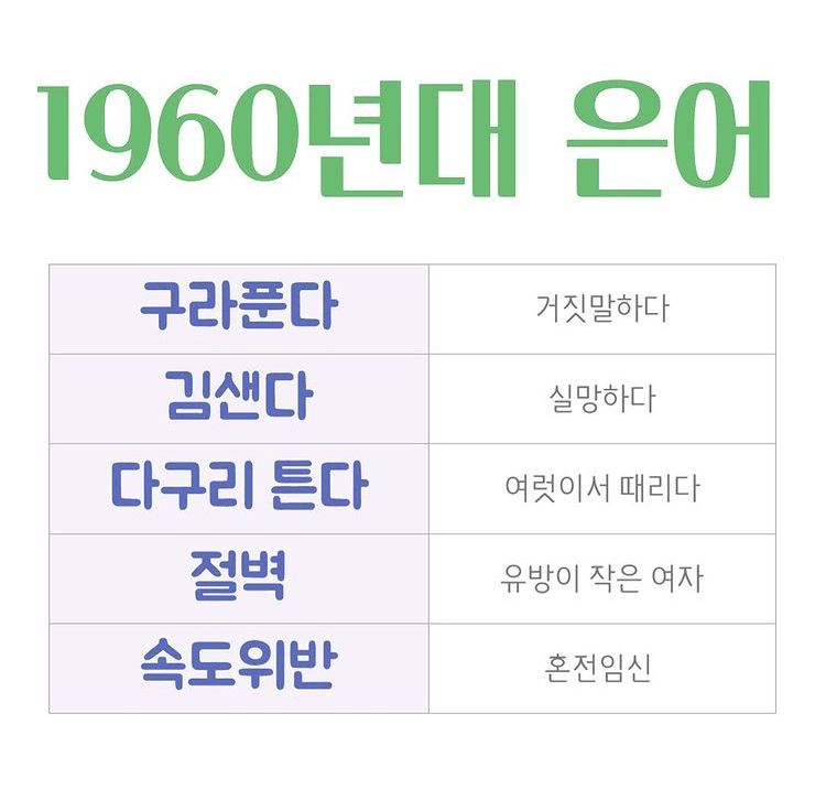 1960대 은어