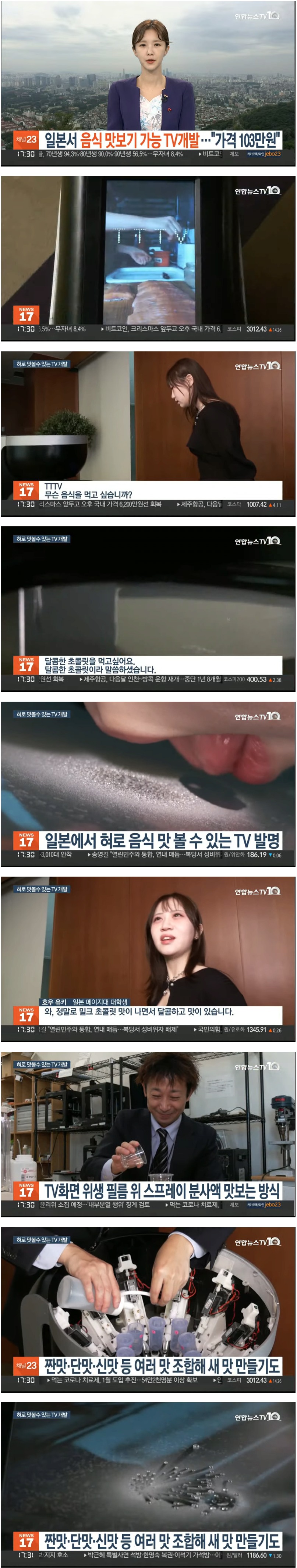 일본에서 개발된 맛보기 가능 TV