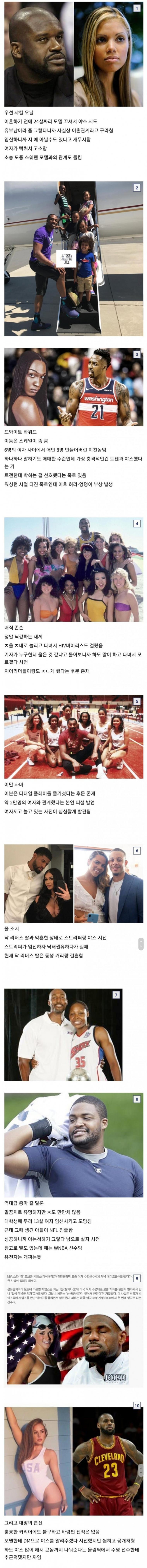 NBA 선수들의 생활을 알아보기