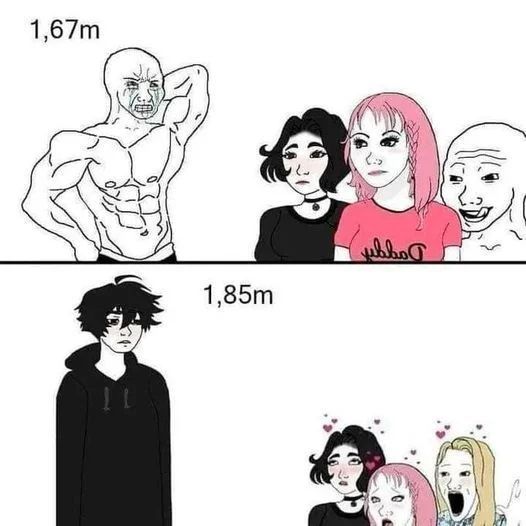 167cm vs 185cm