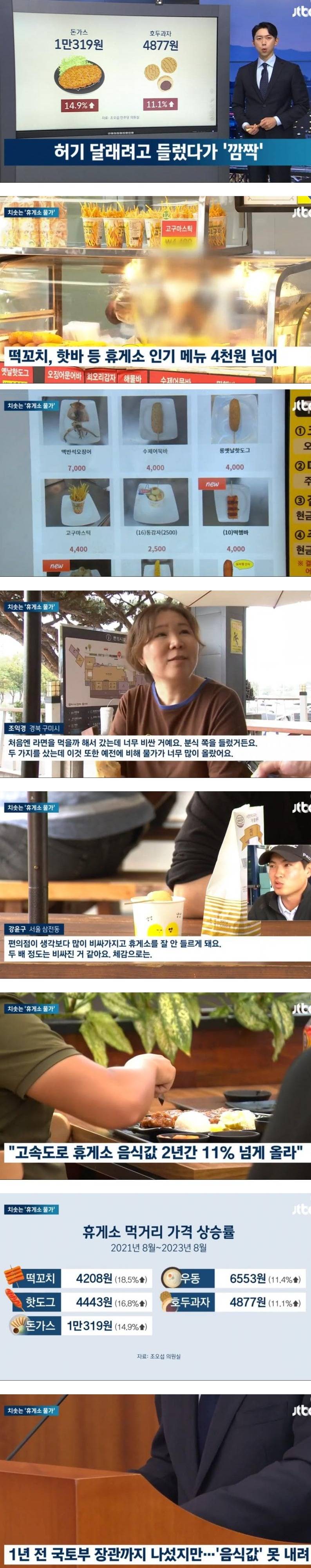 치솟는 휴게소 물가