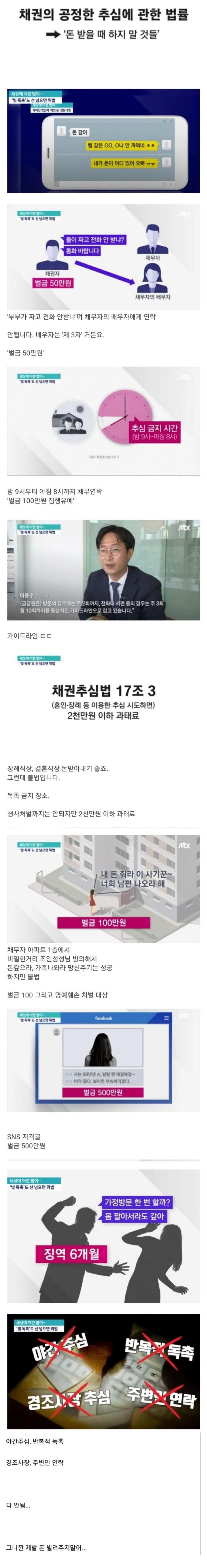 돈 빌려주고, 하면 안되는 행동