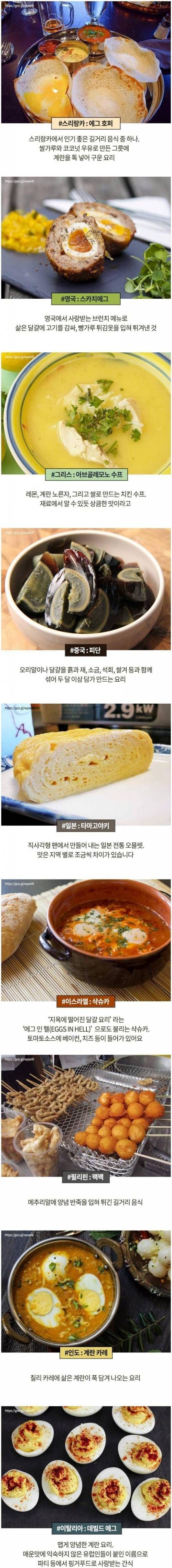 여러 나라의 계란요리